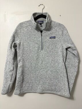Patagonia Light Gray Half-Zip Women's Fleece Pullover